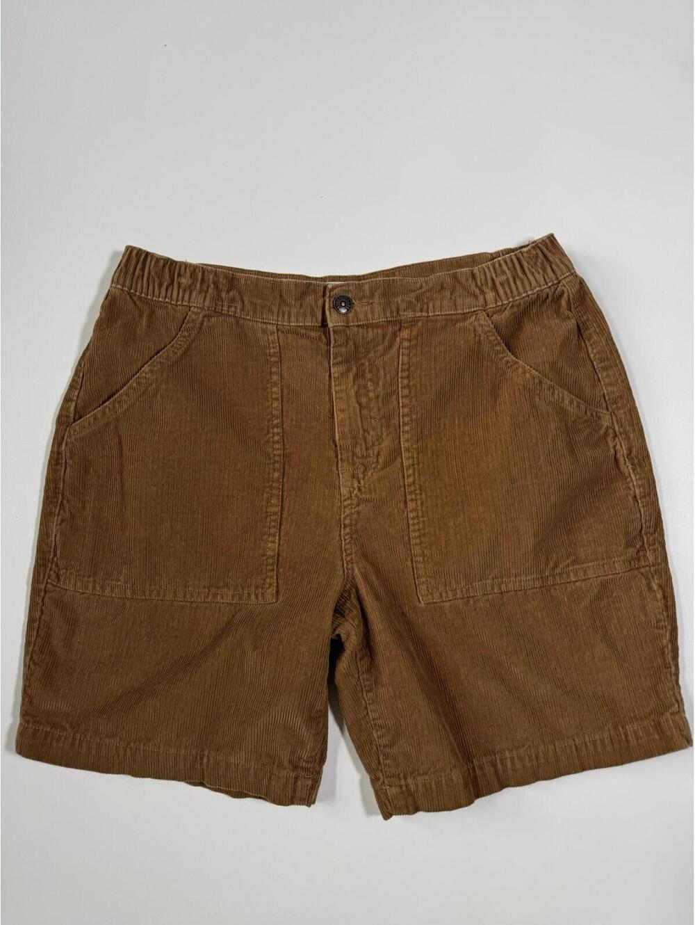 Line of Trade Corduroy Shorts Mens Medium Brown Cotton Casual 32x7